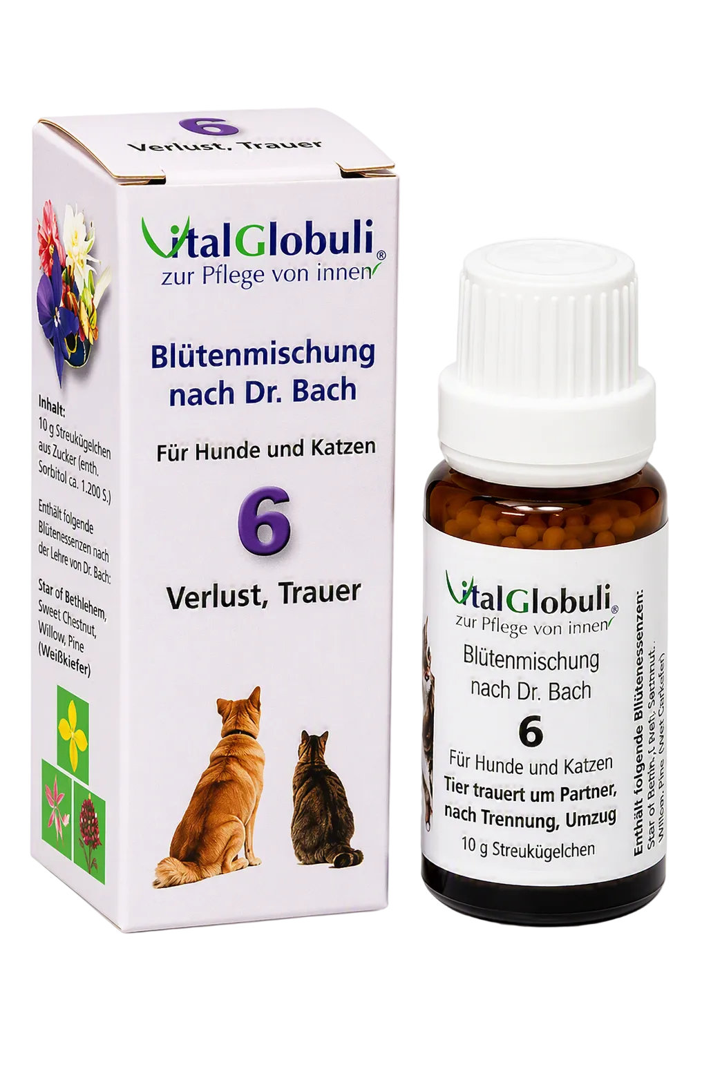 VitalGlobuli Nr. 6 Verlust und Trauer Bachblütenmischung für Hunde und Katzen